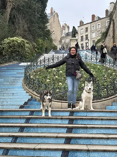 Escalier Denis Papin - 3 jours à Blois avec son chien
