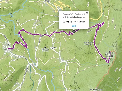 Étape 1 dans le Massif des Bauges
