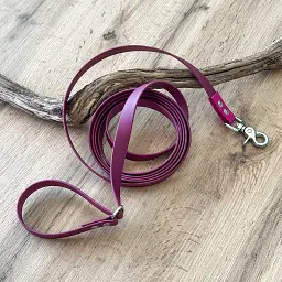 longe-biothane-modulable-bordeaux-rose-hey-saika